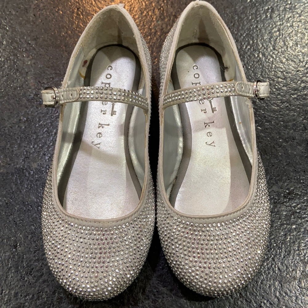 Silver sparkle ballet Mary Jane shoes